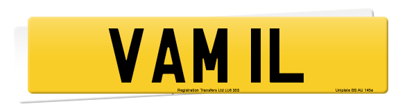Registration number VAM 1L